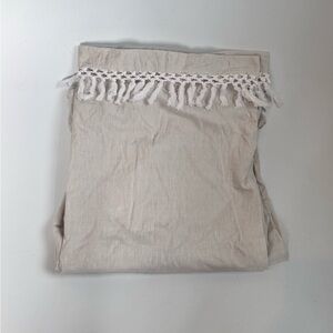 Threshold Off-White Fringe Boho Shower Curtain